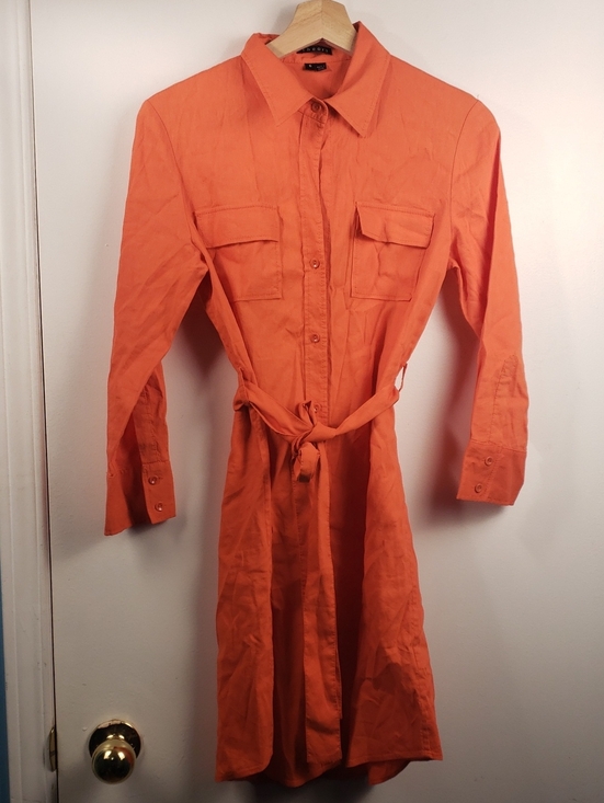 Theory Dresses & Skirts - Theory Orange Long Sleeve Shirt Dress